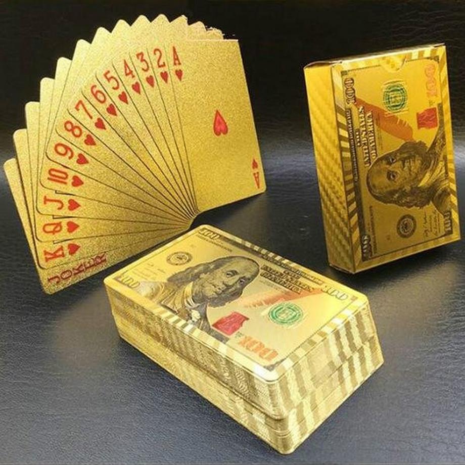 Gameloot  Cartes à jouer - Jeu de cartes plaqué or 24 carats, USD 