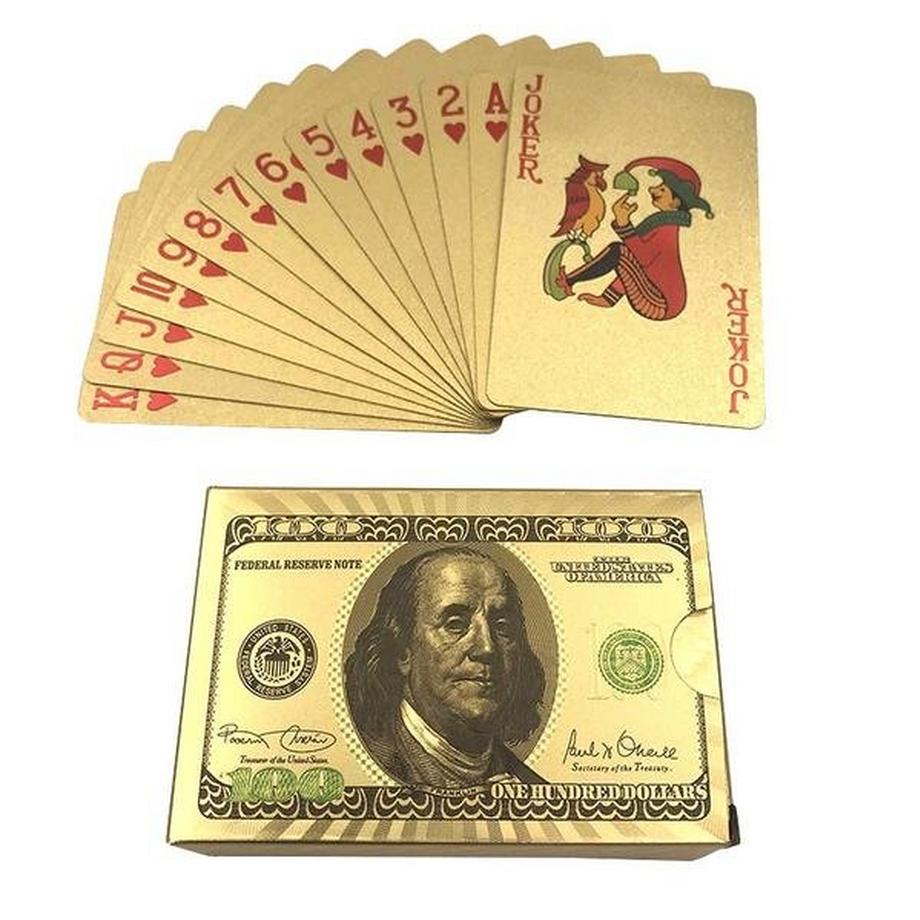 Gameloot  Cartes à jouer - Jeu de cartes plaqué or 24 carats, USD 