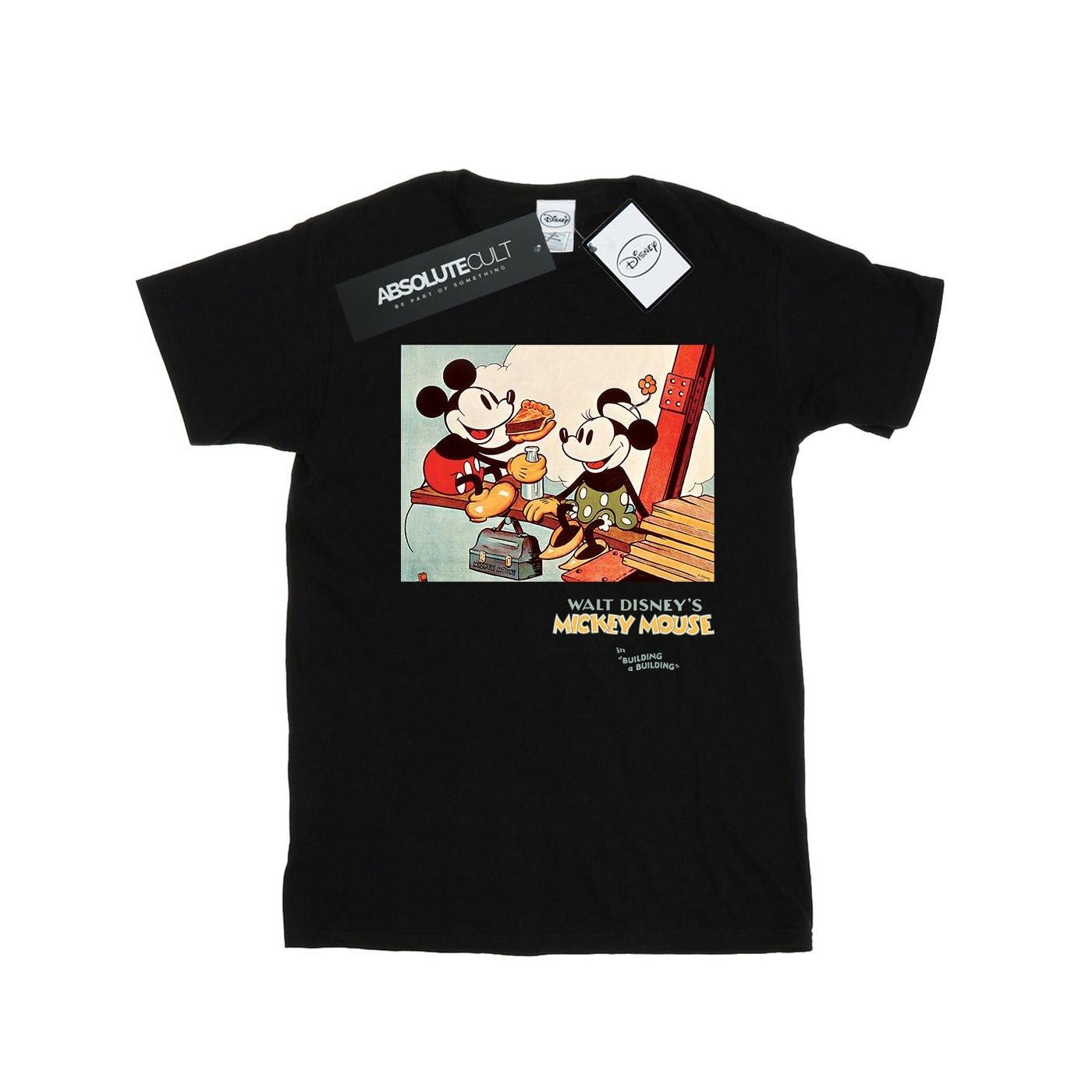 Image of Mickey Mouse Building A Building Tshirt Damen Schwarz XL