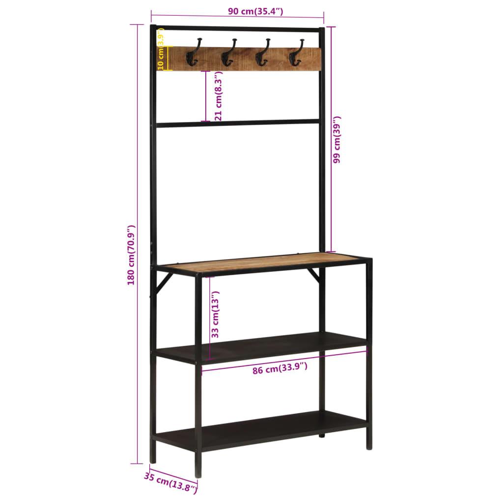 VidaXL Porte-manteau bois  