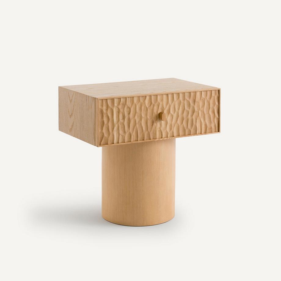 AM.PM Nachttisch aus massiver Eiche und Eichenfurnier  