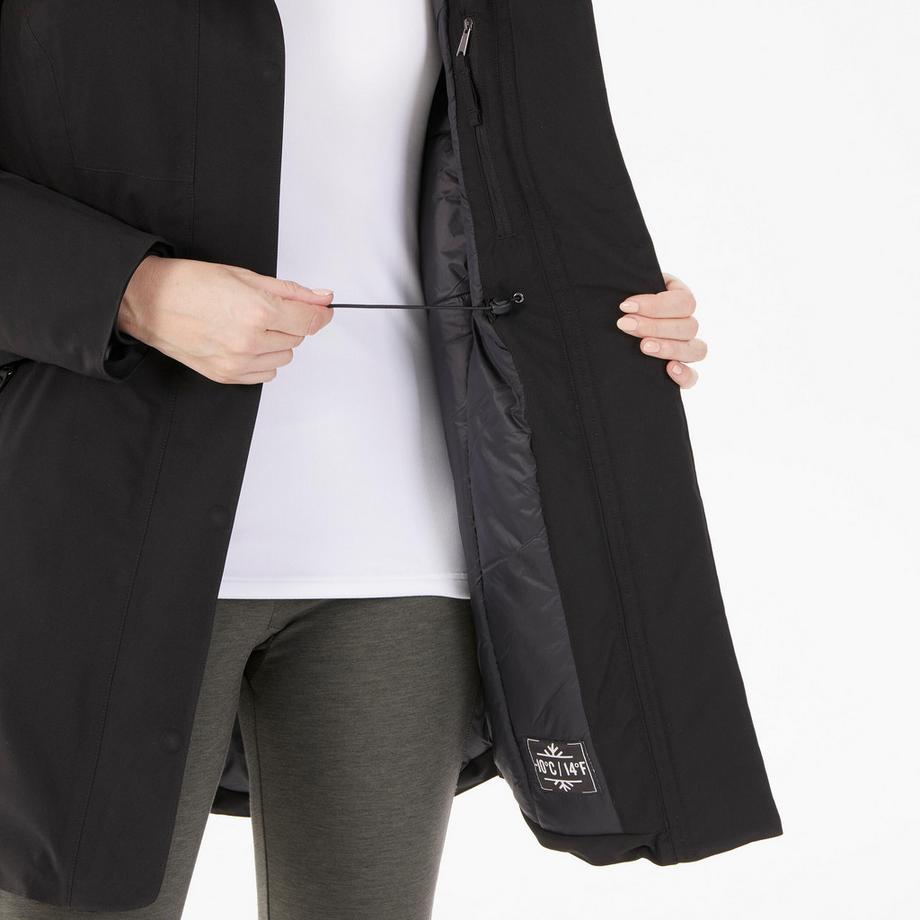 QUECHUA  Parka de randonnée -10°C imperméable femme, NH500 noir 
