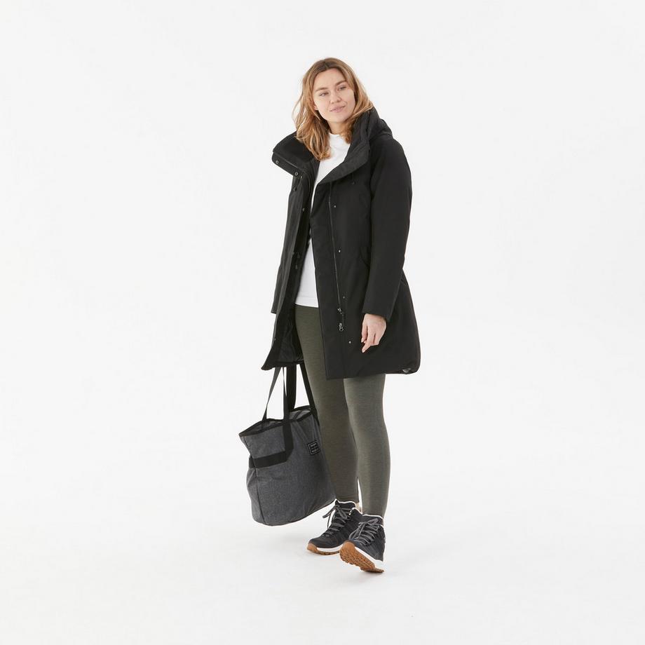 QUECHUA  Parka de randonnée -10°C imperméable femme, NH500 noir 