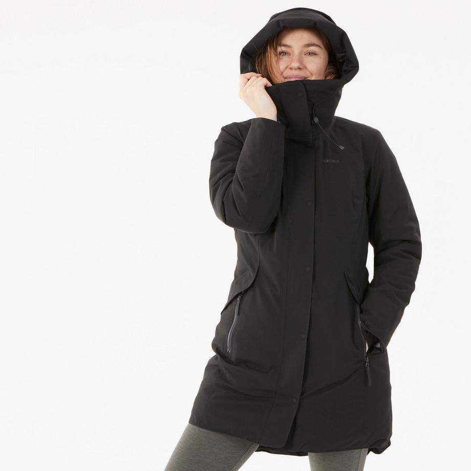 Parka de randonnée -10°C imperméable femme, NH500 noir