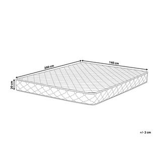 Beliani Taschenfederkernmatratze aus Polyester DUO - Mittelfest (H2)  