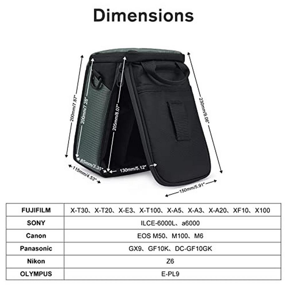 Only-bags.store Sac Insert Etanche Antichoc pour Objectif Appareil Photo  