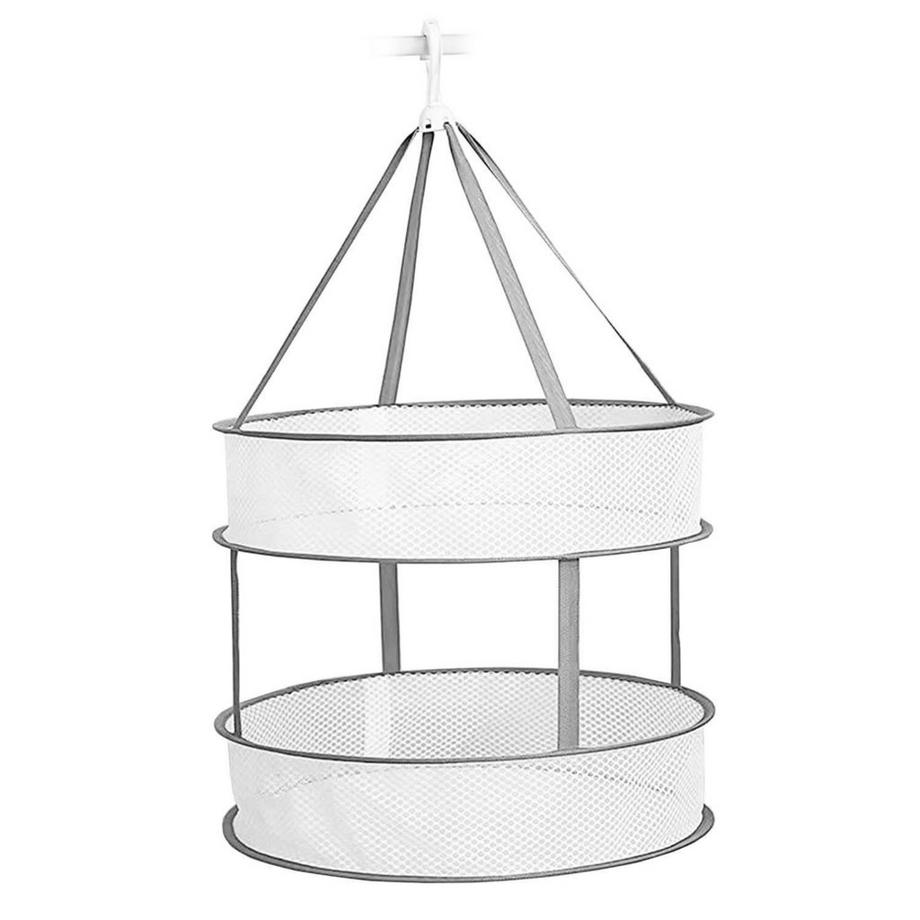 Northio  Rangement vêtements suspendus / étendoir à linge - 2 paniers 