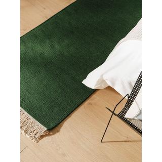 Benuta Tapis de laine Liv Vert foncé  