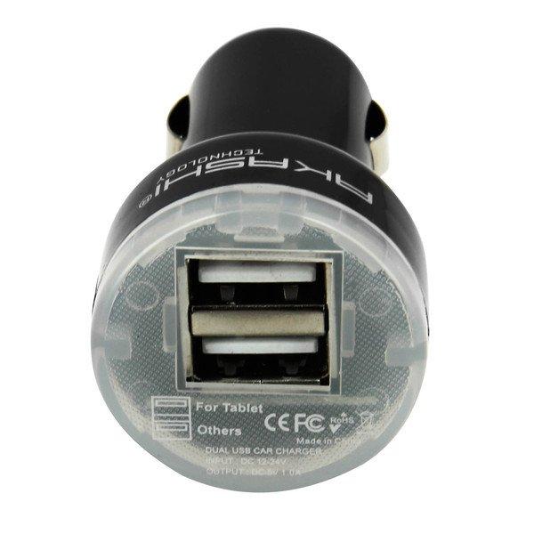 Akashi  Caricabatterie Auto Akashi 2 USB 2.4A 