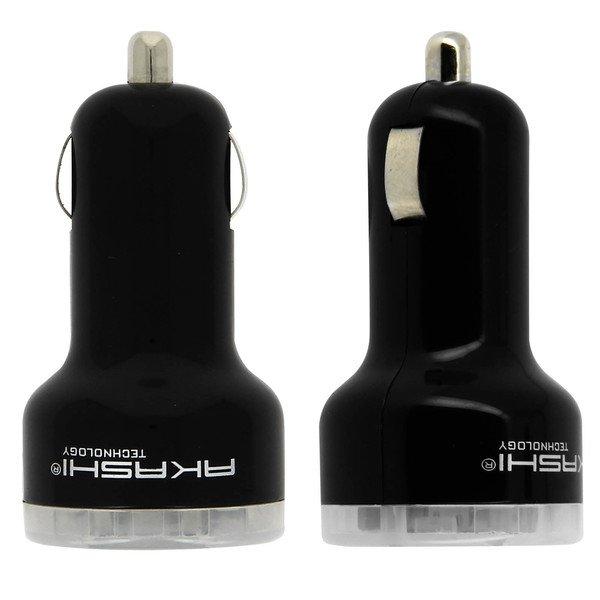 Akashi  Akashi 2x USB 2.4A Autoladegerät Schwarz 