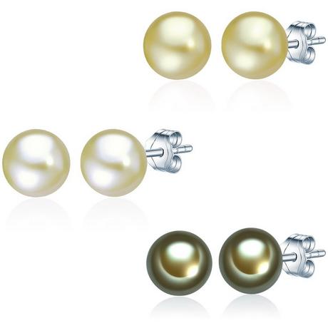 Valero Pearls  Femme Puce d'oreille en perle 