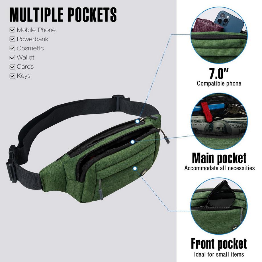 Only-bags.store Gürteltasche mit mehreren Fächern  