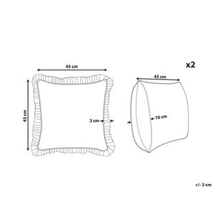 Beliani Kissen 2er Set aus Baumwolle Klassisch AMOENA  