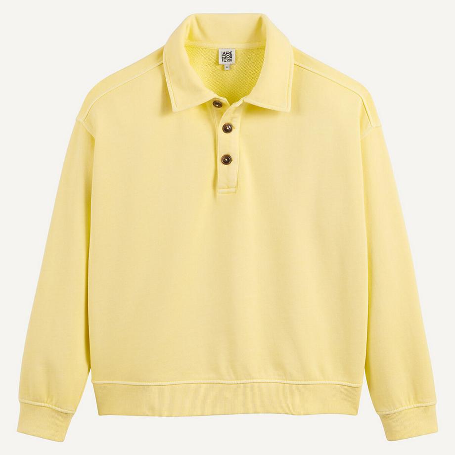 La Redoute Collections  Sweatshirt mit Polokragen aus Molton 