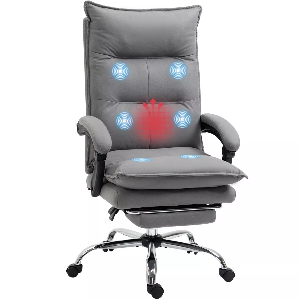 Vinsetto - Chaise de bureau massante, One Size