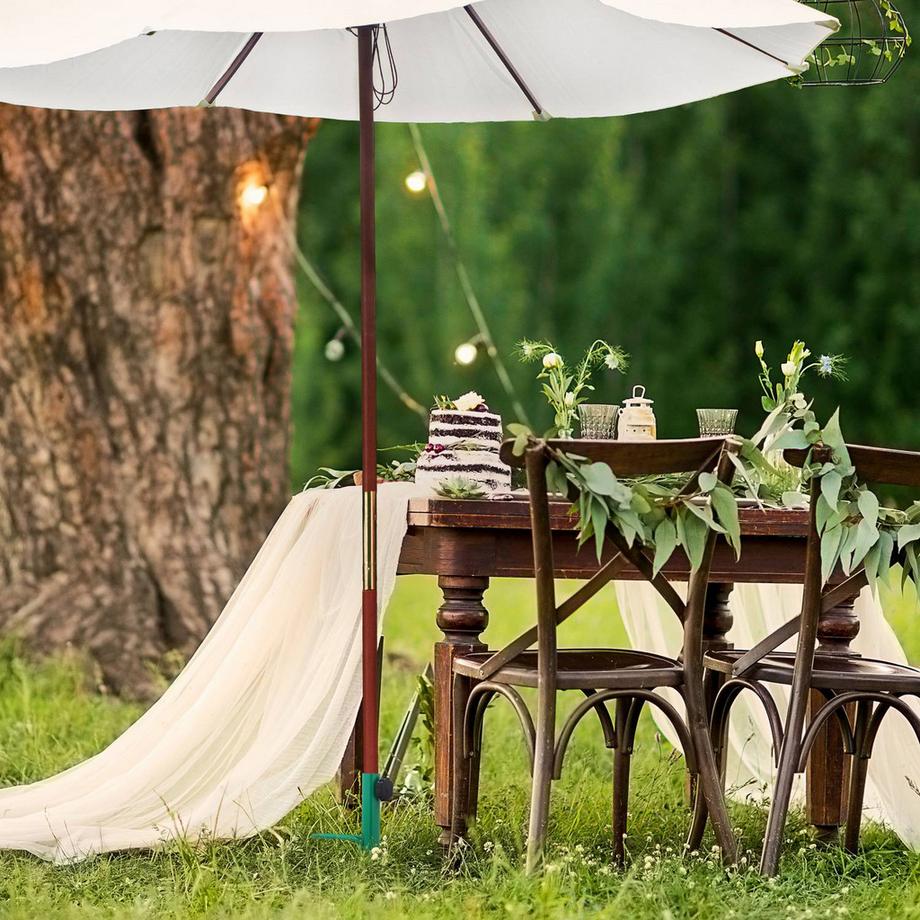 Northix Grüner Rasenspieß für Sonnenschirm  