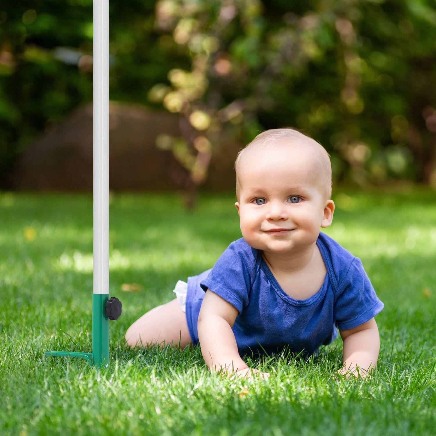 Northix Grüner Rasenspieß für Sonnenschirm  