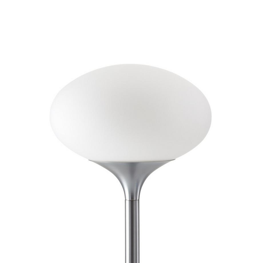 La Redoute Intérieurs Lampadaire métal fer chrome et opaline  