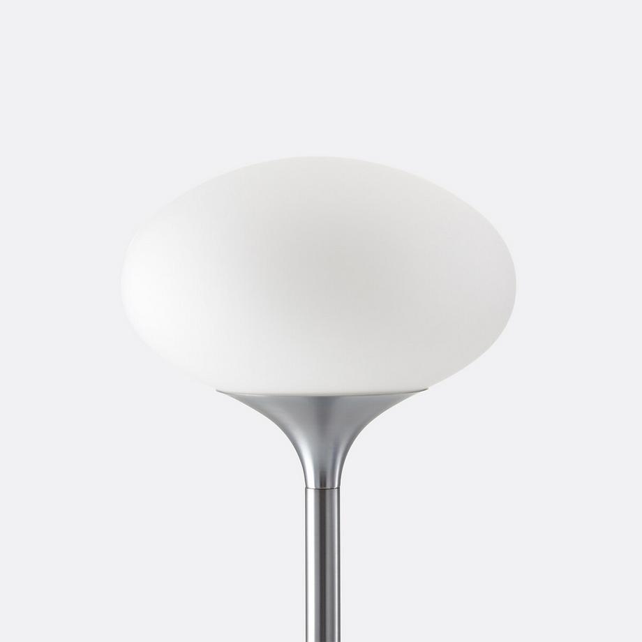 La Redoute Intérieurs Lampadaire métal fer chrome et opaline  