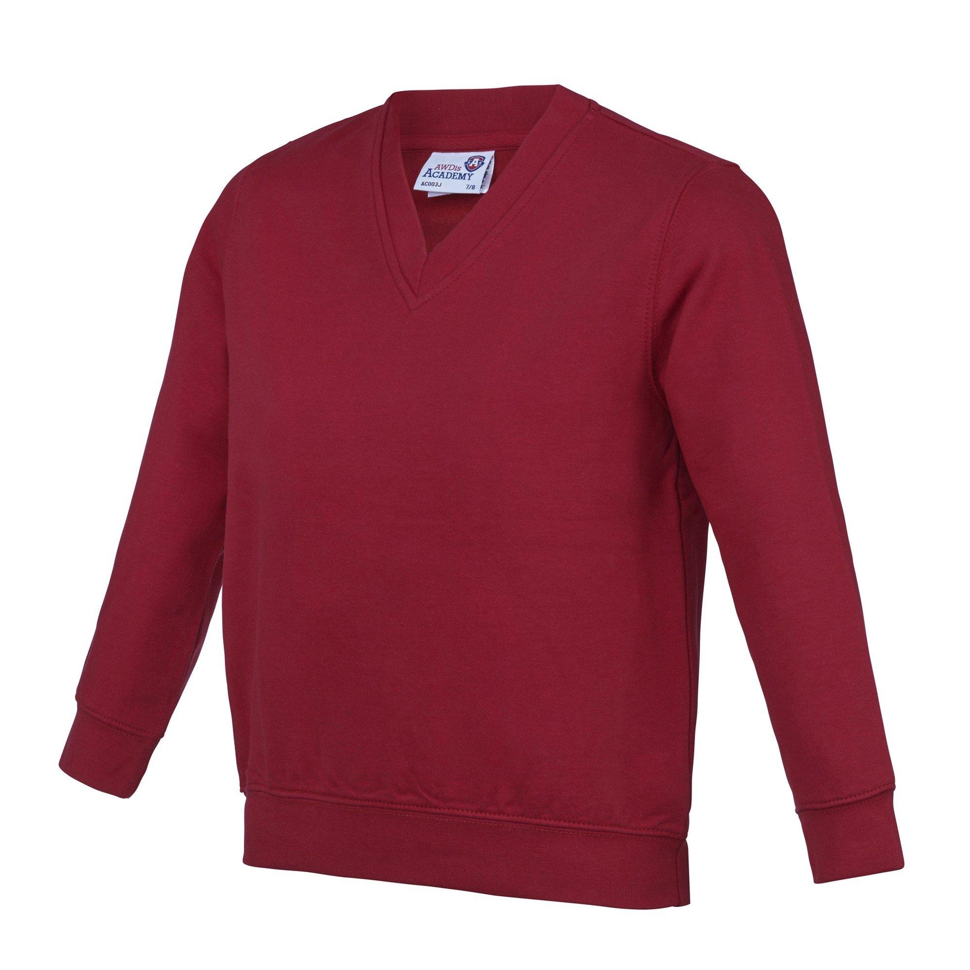Image of Academy Junior Mit V-ausschnitt Schule Jumpersweatshirt Mädchen Dunkelrot 104