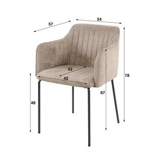 mutoni Fauteuil Point Droit sable  