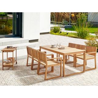 Beliani Table de repas en Bois d'acacia certifié FSC® Rustique SASSARI II  