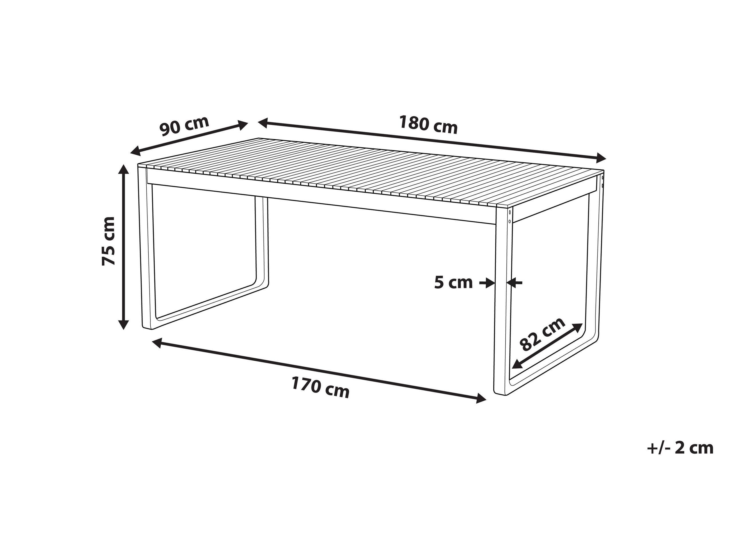 Beliani Tavolo da pranzo da giardino en Legno d'acacia certificato FSC® Rustico SASSARI II  