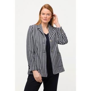 Ulla Popken  Blazer, légèrement cintré, col à revers, maille bouclée 