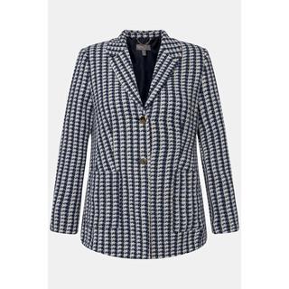 Ulla Popken  Blazer, légèrement cintré, col à revers, maille bouclée 