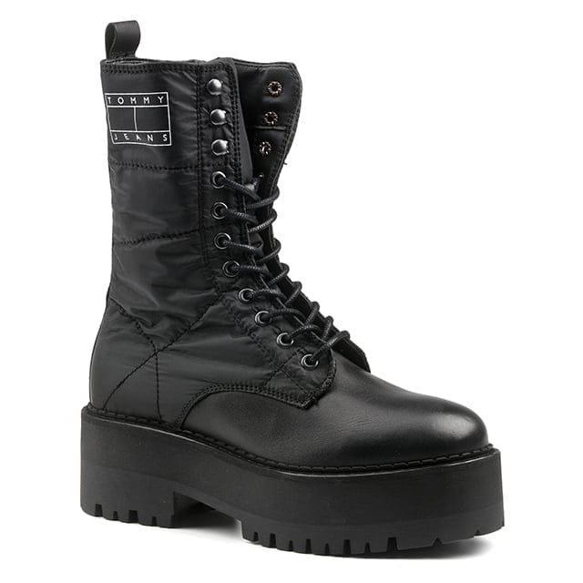 Image of Tommy Jeans Flatform Padded Boot-36 Damen Schwarz 36