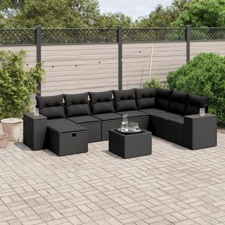 VidaXL set divano da giardino Polirattan  