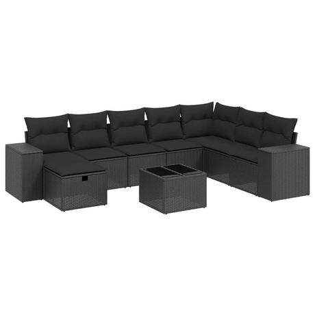 VidaXL set divano da giardino Polirattan  