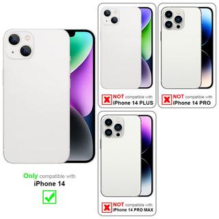 Cadorabo  Housse compatible avec Apple iPhone 14 - Coque de protection au design floral avec fermeture magnétique, fonction de support et emplacements pour cartes 