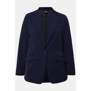 Ulla Popken  Blazer con revers, tasche con patta e abbottonatura 