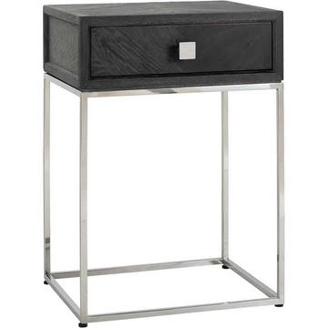 Table de chevet Blackbone noir argent 50