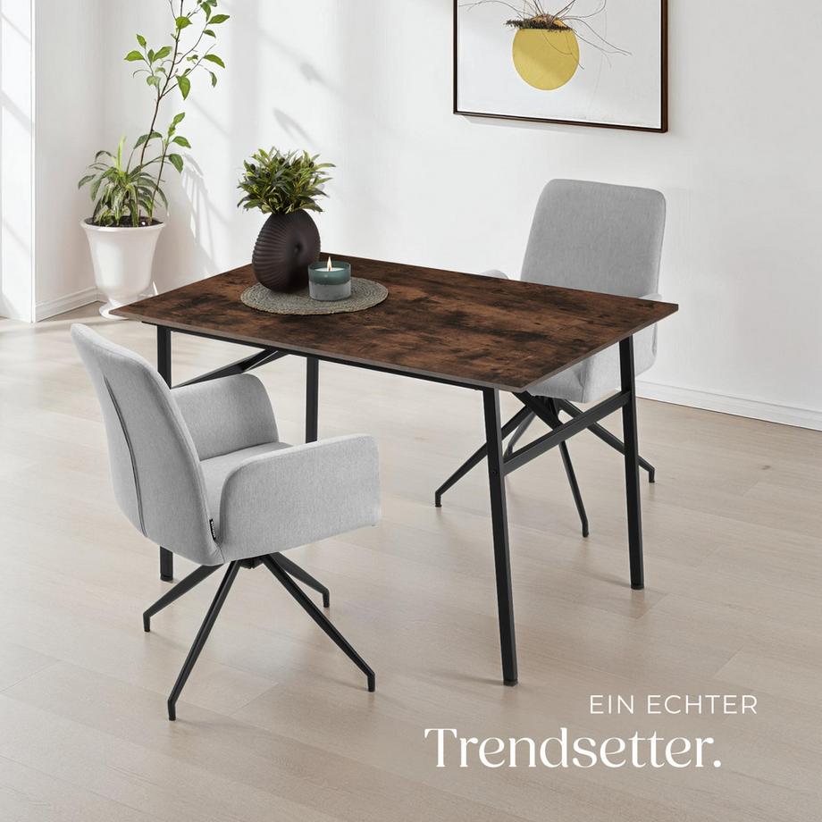 Tectake Table de salle à manger SWANSEA style industriel  