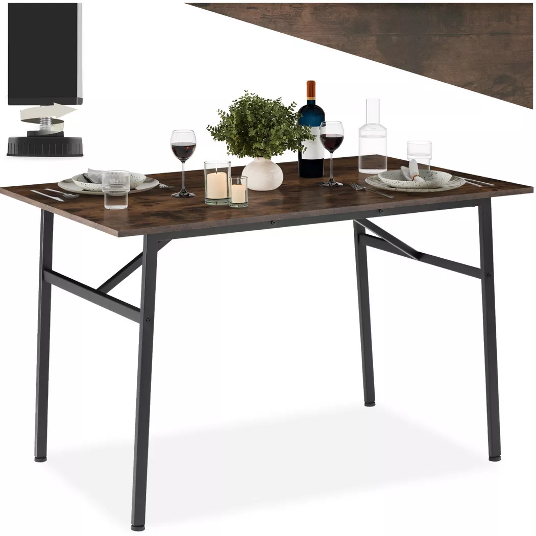Tectake - Table de salle à manger style industriel 120 x 75 x 76 cm