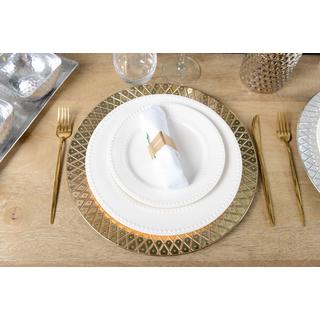 Aulica ASSIETTE PLATE PERLES 27CM PAR BOITE DE - 6  