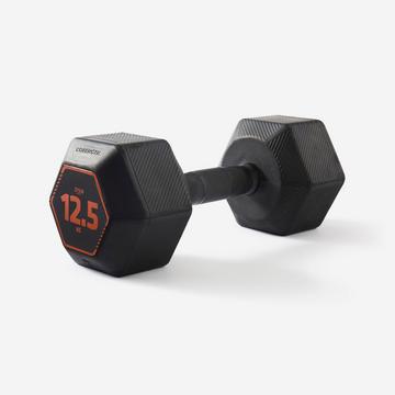 HEX 12,5 - Manubrio crosstraining e potenziamento muscolare - Hex Dumbbell caucciù
