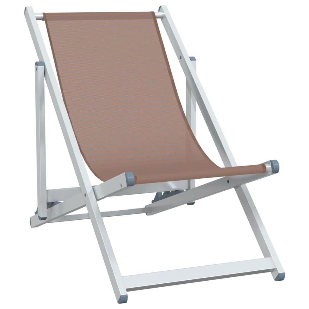 VidaXL Chaise de plage aluminium  