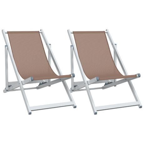 VidaXL Chaise de plage aluminium  