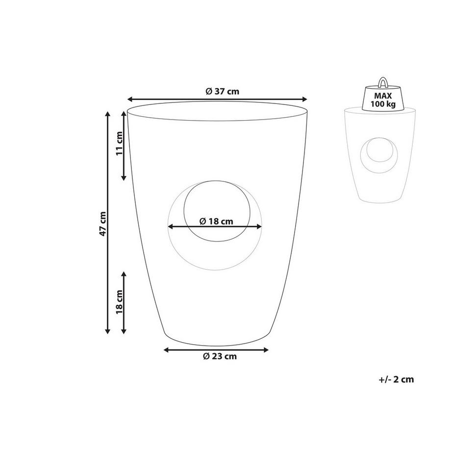 Beliani Table d'appoint en MgO Scandinave EDOLO  