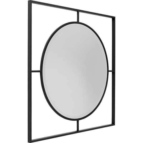 KARE Design Miroir mural Stanford Frame noir mat rond 90  