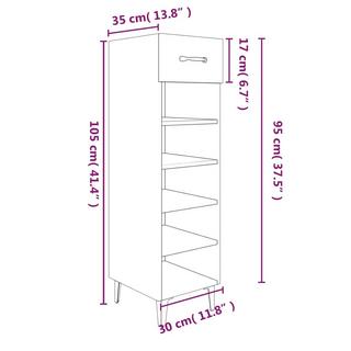 VidaXL Schuhschrank holzwerkstoff  