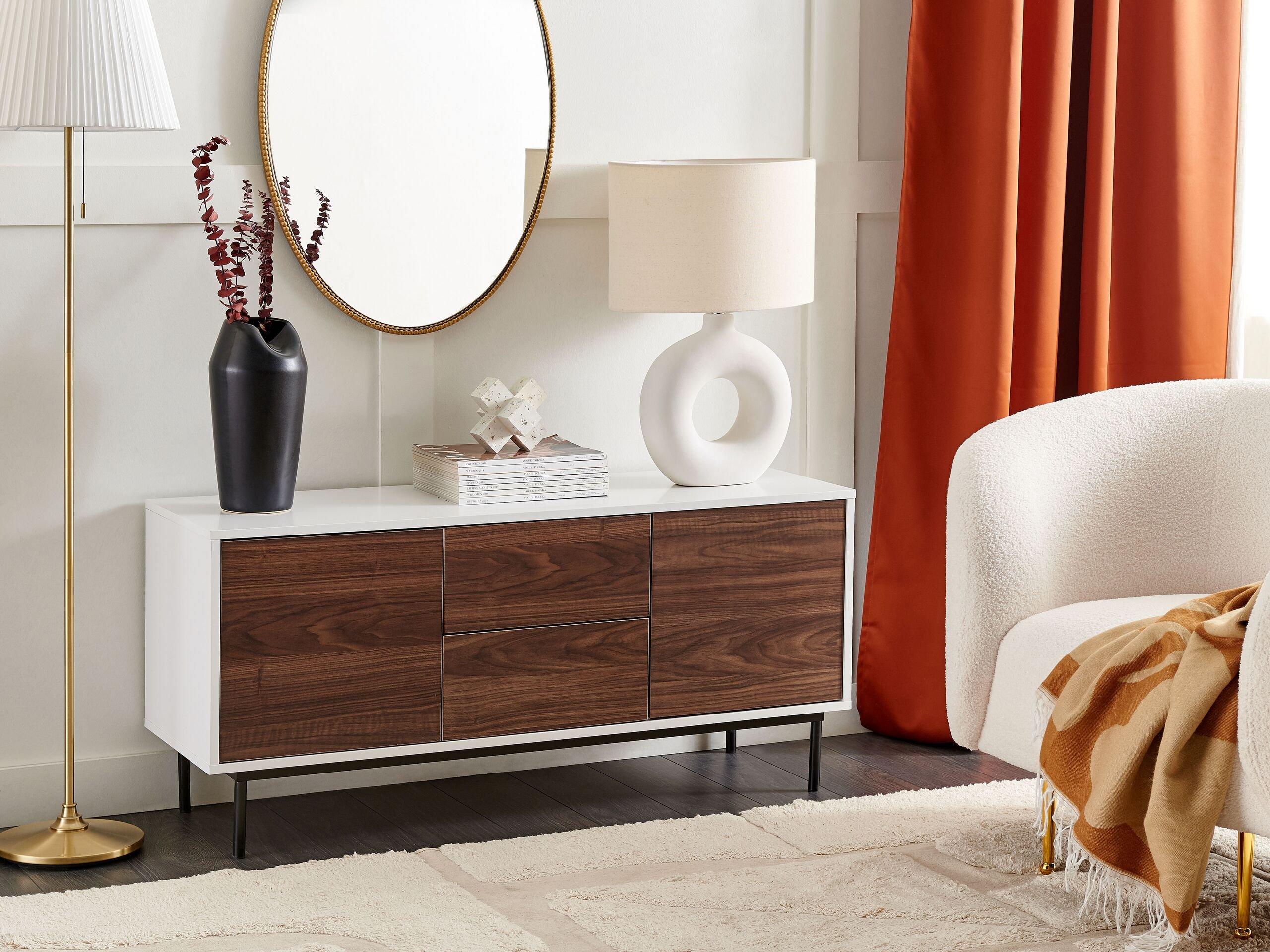 Beliani Sideboard mit 2 Türen aus Faserplatte Modern OKLAND  