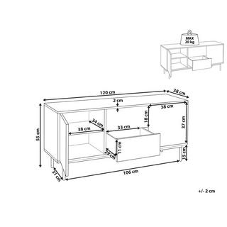 Beliani Sideboard mit 2 Türen aus Faserplatte Modern OKLAND  