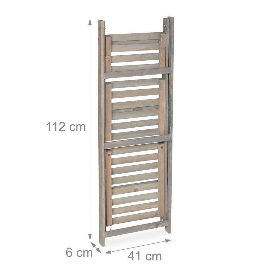 Northix Scale a fiori in legno grigio  