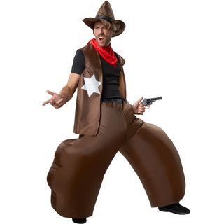 Tectake  Selbstaufblasbares Kostüm Cowboy 
