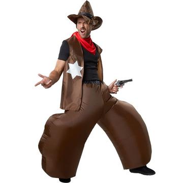 Selbstaufblasbares Kostüm Cowboy