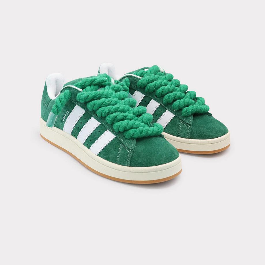 adidas Campus 00s Dark Green White Rope Lace Sneakers  